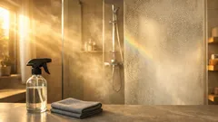 Duschglas mit Essig reinigen: So entfernst du Kalkfilm in wenigen Minuten