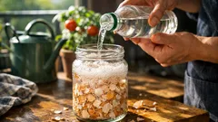 Eierschalen mit Essig: so machst du flüssigen Kalzium-Dünger für Pflanzen