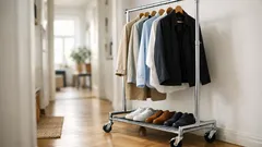 Dieser rollbare Lidl-Kleiderständer schafft sofort Ordnung im Flur – und passt auch in kleine Ecken