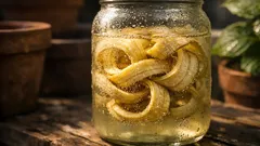 Bananenschalen mit Essig im Garten: so nutzt du den Ansatz richtig